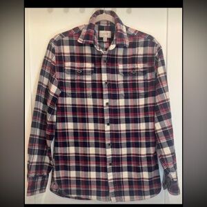 Jachs Mens size small flannel plaid checkered shirt 100% cotton